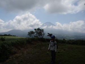 カブ隊のハイキング。富士山がきれいに見えた！